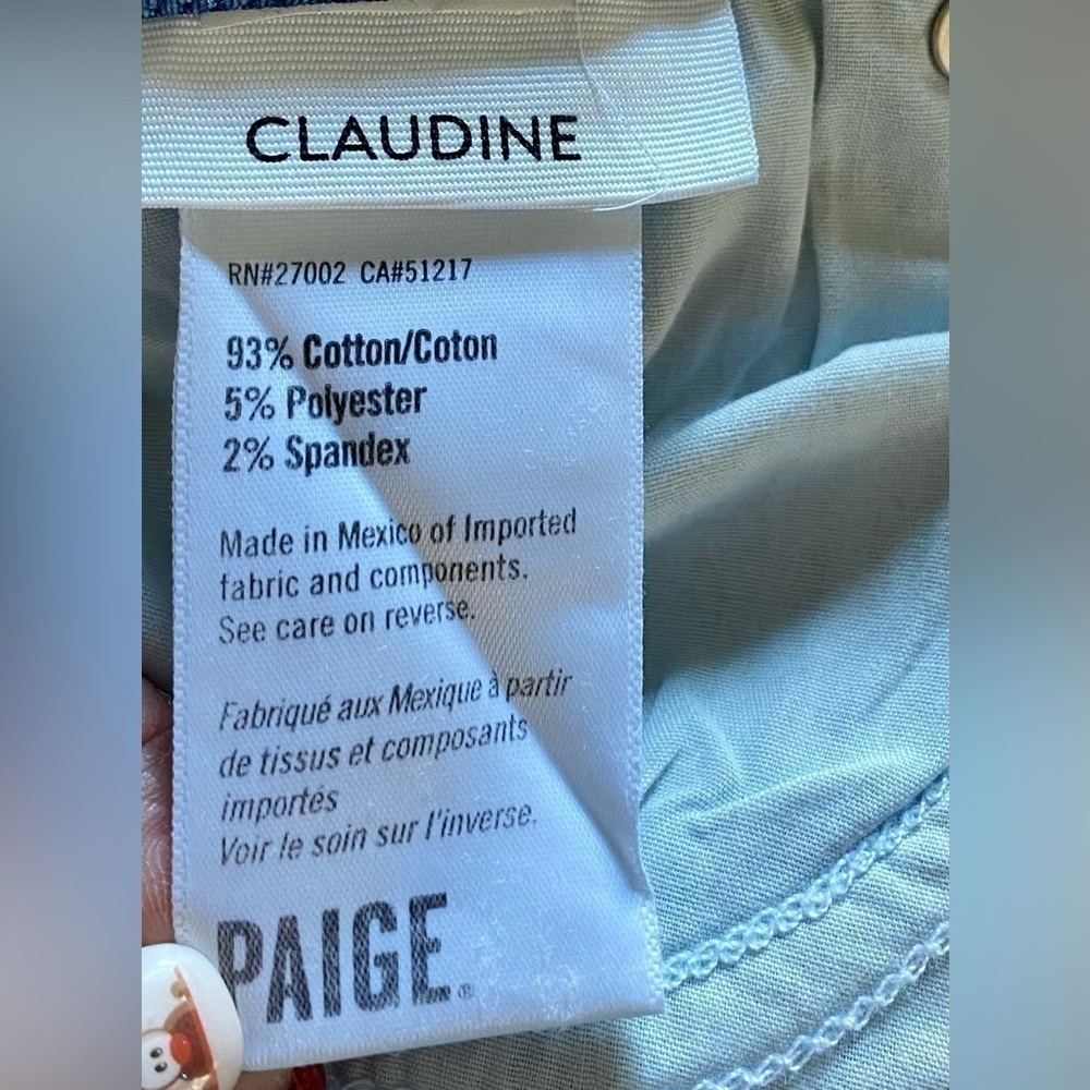 NEW w/TAGS PAIGE Claudine High Rise Ankle Flair Jeans Women's Size 32 - Picture 12 of 14